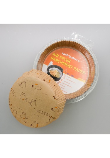 Geeksen Hava Fritöz Kağıt Tabak Yağ Emici Kağıt Pedi Yağ Emici Kağıt Pişirme Fırını Barbekü Silikon Yağlı Kağıt Hava Fritöz Özel Kağıt Beyaz Kedi Yuvarlak 16cm 100 Adet Çok Renkli