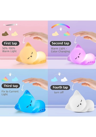 Çocuk Gece Lambası Kedi Lambası, 16 Renk Sevimli Çocuk Gece Lambası, Dokunmatik Kontrol Bebek Gece Lambası, Çocuk Odasında Usb Şarj Edilebilir Gece Lambası, Sevimli Gece Lambası Diğer Çocuk Gece Lambası Kedi Lambası, 16 Renk Sevimli Çocuk Gece Lambası, Dokunmatik Kontrol Bebek Gece Lambası, Çocuk Odasında Usb Şarj Edilebilir Gece Lambası, Sevimli Gece Lambası Diğer