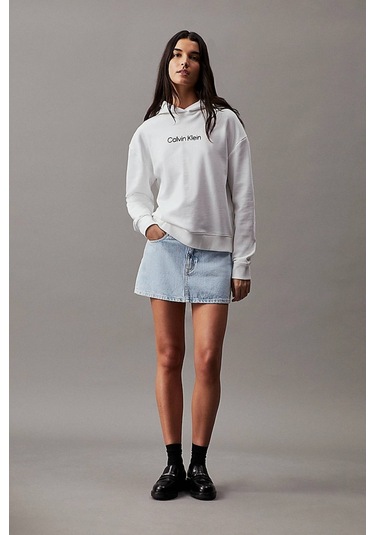 Calvin Klein Kadın Sweatshirt-k20k205449 Beyaz