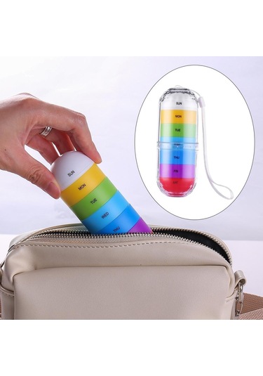 Suntek Haftalık Hap Kutusu İlaç Için 7 Günlük Çanta Diğer