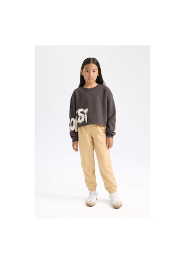 DeFacto Kız Çocuk Standart Fit Beli Paçası Lastikli Baskılı Jogger Eşofman Altı D2295A824WNBG68 Bej DeFacto Kız Çocuk Standart Fit Beli Paçası Lastikli Baskılı Jogger Eşofman Altı D2295A824WNBG68 Bej