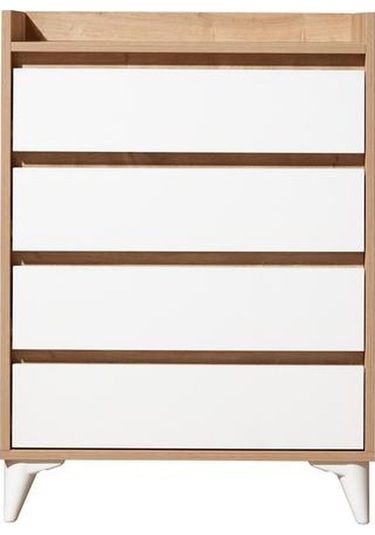 Just Home Verona 4 Çekmeceli Şifonyer - Safir Meşe / Beyaz Safir Meşe / Beyaz