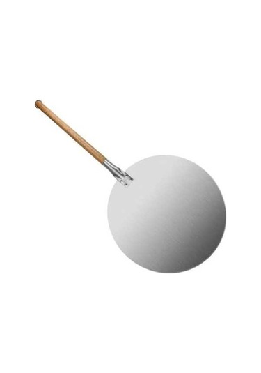 Meşe Pizza Spatulası - Paslanmaz Gümüş Siyah Pizza Transfer Ve Pişirme Spatulası Gümüş - Siyah