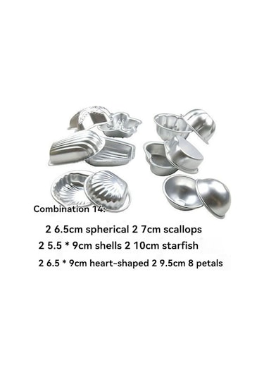 Ximistore9 Alüminyum 14'lü Pasta Ve Dondurma Kalıbı Seti - Evde Hamur İşleri İçin Pratik Ve Dayanıklı, 195g Torbalı Paket Çok Renkli