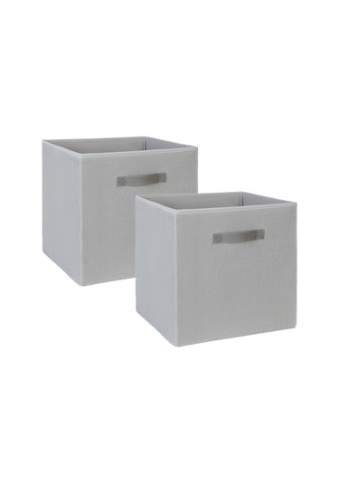 Ocean Home Textile 2'li Gri Renk Jüt Kutu Set 33x30x33 cm
