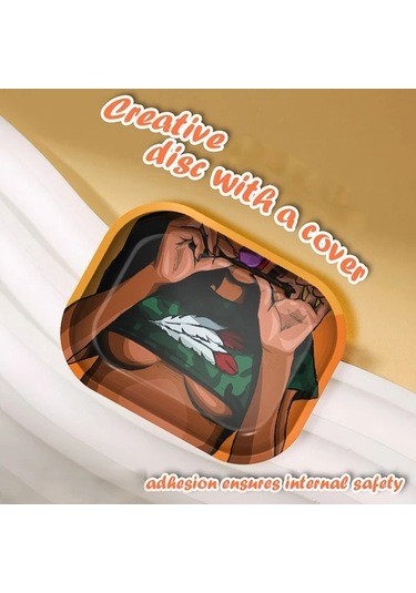 Willowhaven Chest Üst Vücut Desenli Dekoratif Sızdırmaz Kapaklı Metal Tepsi