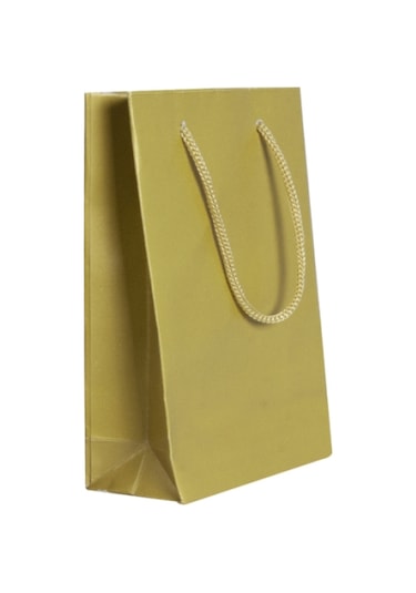 11x11 Cm Gold Renk Tutma İpli 50 Li Mini Karton Çanta