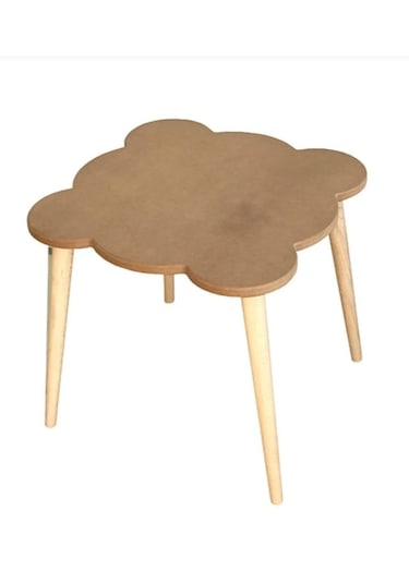 Boyanabilir Ahşap Mdf Kare Çocuk Oyun Aktivite Masası Ahşap