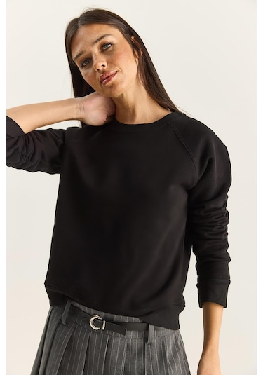 Shade Kadın Reglan Kol Oversize Sweatshirt 60283859 - Siyah
