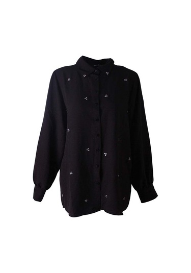 Trender Siyah Kadın Gömlek O6716 Siyah