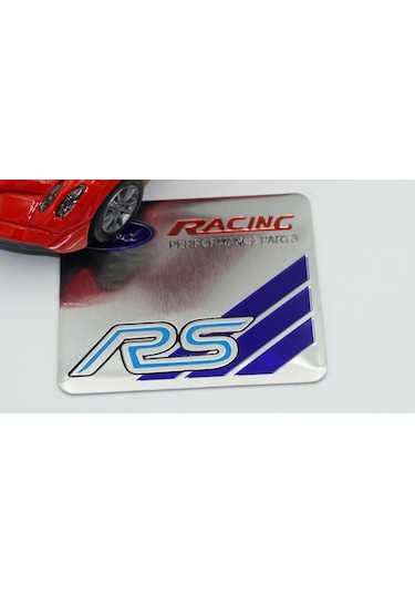 Ford Rs Racing Devolopment Krom Metal 3M Bagaj Plaka Logo Amblem
