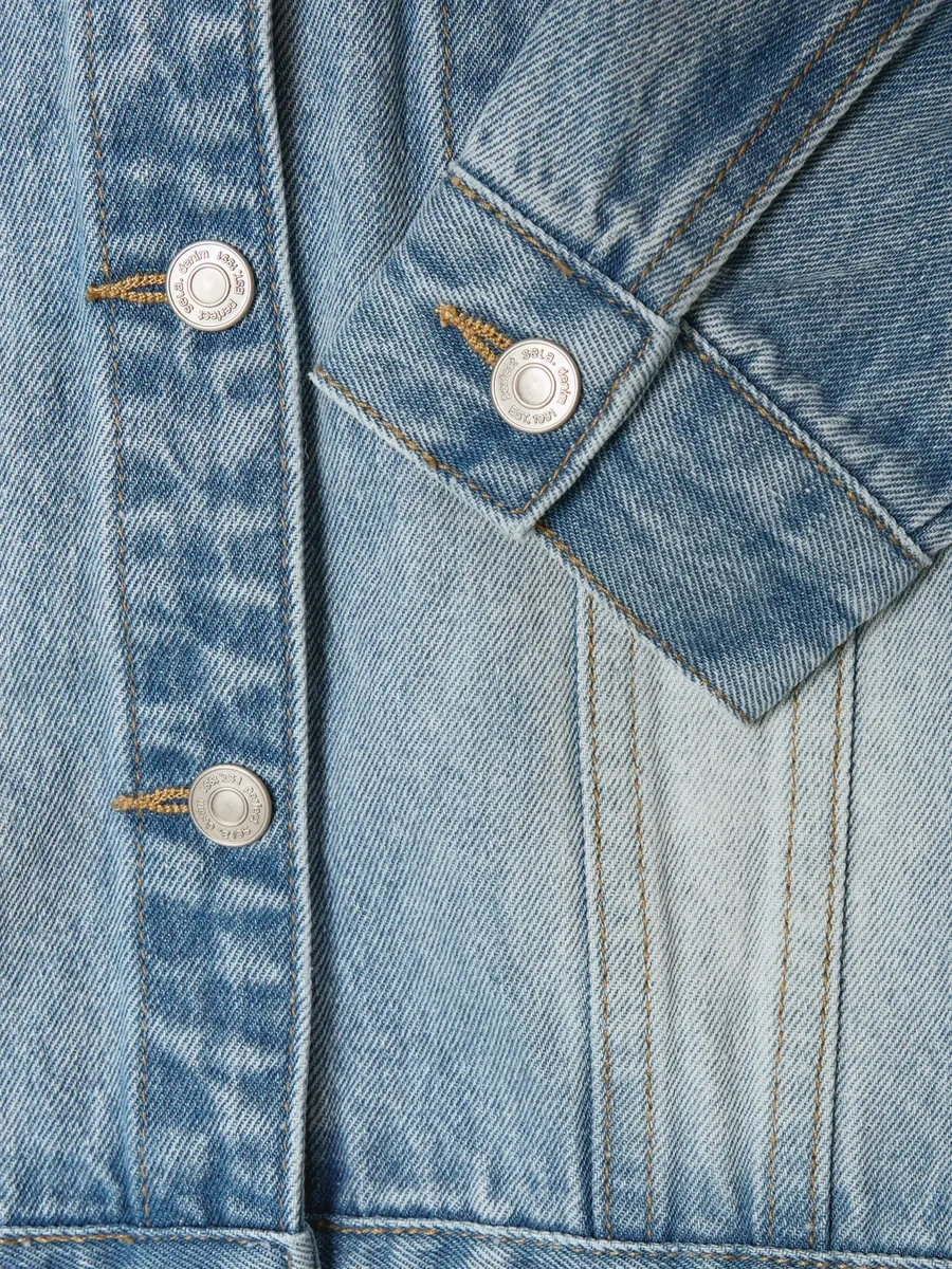 Sela Oversize Aplikasyonlu Kot Ceket 365978636 Açık Mavi