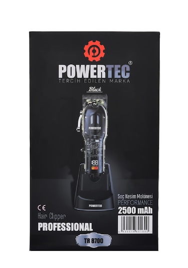 Powertec Tr-8700 Saç Tıraş Makinesi Siyah 3 - 4 Saat
