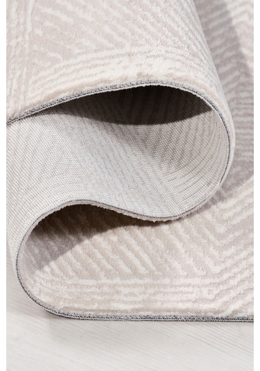 Volora Halı Koleksiyonu Yumuşak Dokulu, Modern İnce Form, Tozumaz Ve Kolay Temizlenebilir Krem - Açık Gri