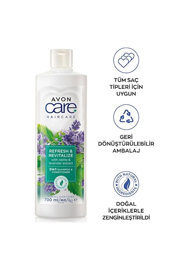 Avon Care Isırgan Otu Ve Lavanta Özleri Içeren Şampuan Ve Saç Kremi 700 Ml. İkili Set