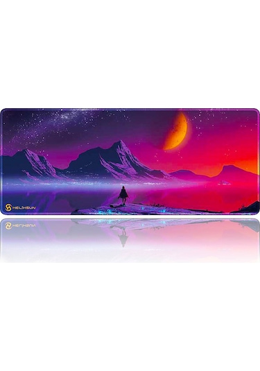 Helixsun 90x40 Cm Xxl Gamings Oyuncu Mousepad Mor Uzay