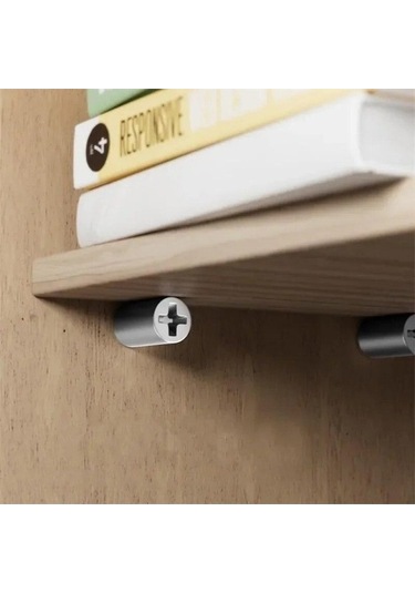 Pazly 100 Adet Demir+silikon Vida Kauçuklu Dolap Çivi Braketi Laminat Desteği Cam Bölme Çivi Diğer