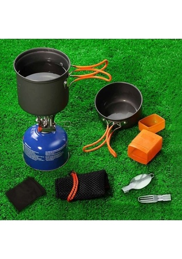 Ulzyvf Taşınabilir Skycity Sırt Seti, Renkli Piezoelektrik Ocak, Kamp Çatal Kaşık Çantası - Hc Çok Renkli Çok Renkli