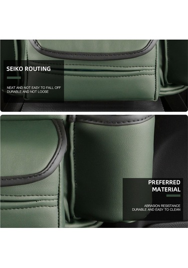 Symbee Koltuk Arası Deri Depolama Çantası, Araba İç Döşeme Organizer, Çok Fonksiyonlu Sandık Bölücü, Gri Renkli Konsole Saklama Torbası Gri