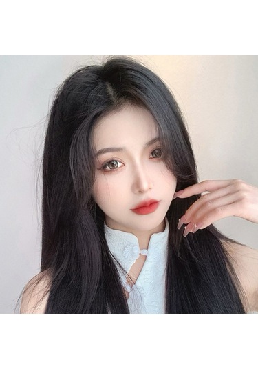 Kadın Kızlar İçin Postiş Başına 5 Klip İle Sentetik Saç Uzantılarında 23.6 İnç Saç Uzatma Düz Klip