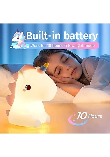 Tekboynuz Gece Lambası, Çocuklar İçin 7 Renkli Gece Lambası Bebek Led, Kızlar Erkekler Yetişkinler İçin Şarj Edilebilir Gece Lambası, Dokunmatik Ekranlı Çocuk Gece Lambası Silikon, Lu Diğer Tekboynuz Gece Lambası, Çocuklar İçin 7 Renkli Gece Lambası Bebek Led, Kızlar Erkekler Yetişkinler İçin Şarj Edilebilir Gece Lambası, Dokunmatik Ekranlı Çocuk Gece Lambası Silikon, Lu Diğer