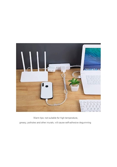 20li Şeffaf Kablo Sabitleyici Düzenleyici Klips Kablo Tutucu