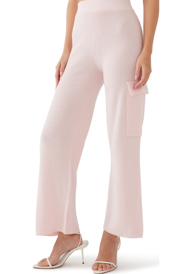 Izaak Azanei Şık Cargo Pantolon Light Pink