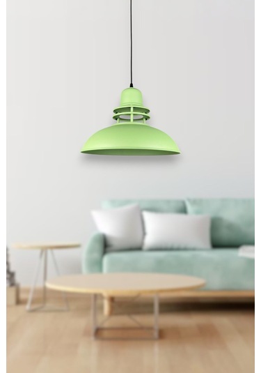 Fener Özel Tasarım Modern Salon - Mutfak - Cafe Yeşil Tekli Sarkıt Avize Yeşil