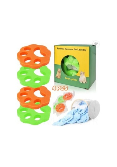 Moveevo Kedi Tırnaklı Silikon Kumaş Tüy Temizleyici Çift Taraflı Yıkama Eliyebilen Evcil Hayvan Tüy Alıcı Aleti 4'lü Paket 28g Diğer