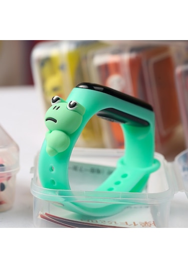 Ambalajla Çizgi Film Çocuk Saati Kadın Lise Ortaokul Öğrencileri Sevimli Su Geçirmez Spor Elektronik Bilezik Saat M3 Nane Yeşili Kurbağa Kutu İle Diğer