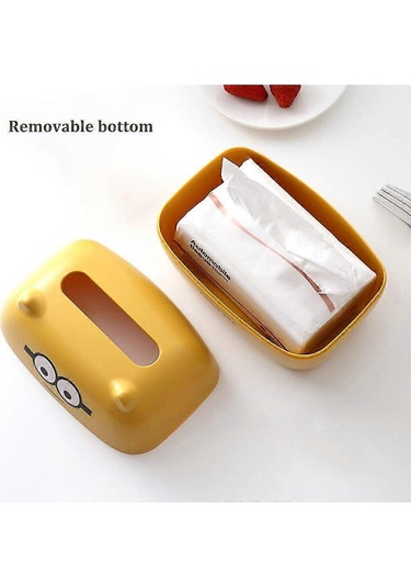 Cyjzheu Casa Kozmetik Mendil Kutusu, Islak Mendil Kutusu, Dikdörtgen Mendil Dispenseri Sarı
