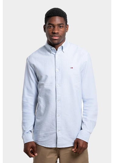 Tommy Jeans Erkek Gömlek-dm0dm21298 Mavi
