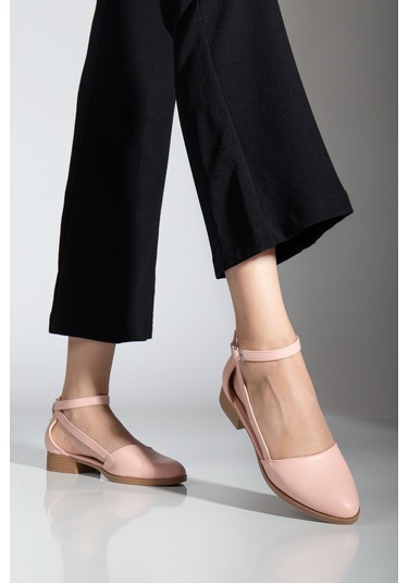 Rayna Kısa Topuk Cilt Ayakkabı Pudra