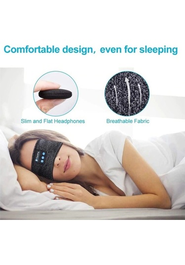 Neevoyu Gri Uyku Maskeli Bluetooth Kulaklık - Yumuşak, Spor Ve Dinleme İçin, Uzun Pil Süresi, Ses Kontrolü, Mikrofonlu