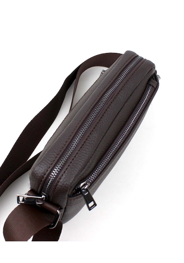 Unisex Kahverengi Orta Boy Askılı Postacı Omuz Çantası Kahverengi