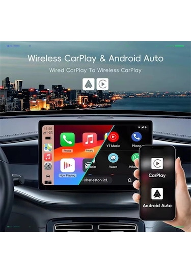 Yeni Nesil Usb 4in1 Kablosuz Carplay & Android Auto Smart Box 10"