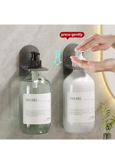 Black-1pc-no-punch Duvar Dikey Depolama Asılı Raf Duş Jeli El Temizleyici Tutucu Mutfak Duvara Monte Deterjan Asılı Raf