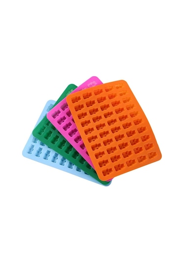 50 Gummy Yapıcı Oyuk Ayı Kalıbı Silikon Çikolata Şeker Buz Tepsisi Ave Yeşil