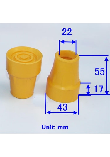Suntek Baston Uçları Koltuk Değnekleri Sarı 4'lü