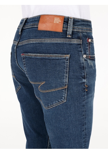 Colins 044 Karl Normal Kesim Düşük Bel Düz Paça Mavi Erkek Pantolon Cl1071285 Denim