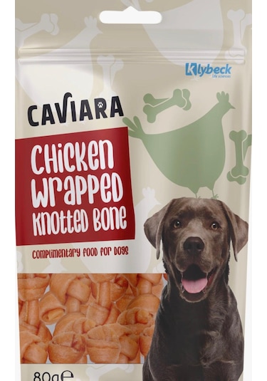 Caviara Tavuk Etli Düğümlü Çiğneme Kemiği 80 Gr