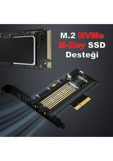 JEYI SK-5 M.2 NVMe (M-Key) to PCIe 3.0 x4 RGB ADAPTÖR
