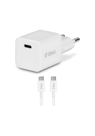 Ttec Smart Charger Pro Pd 20w Şarj Aleti Type-c Şarj Adaptörü + Type-c To Type-c Kablo Beyaz-2scp01cb Beyaz