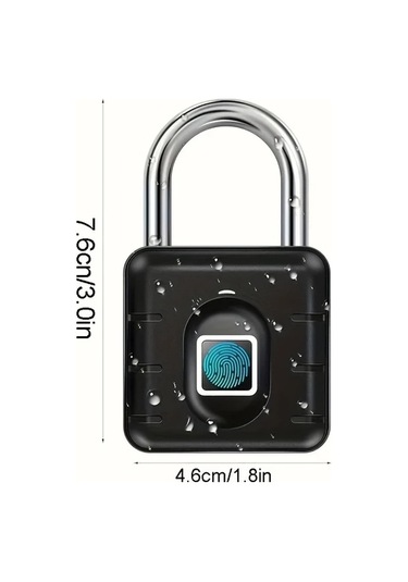 Meridiangoods Akıllı Parmak İzi Kilit Metal Gövde Ip67 Su Geçirmez Pilsiz Bagaj Kiliti