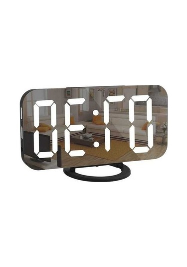 Trendooze Yüksek Ve Tasarımlı Şık Sesli Saat, Modern Dijital Çalar Ayna Lh