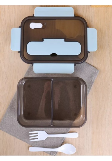 Mıland İki Bölmeli Ve Bıçak-kaşık Çatal Dahil Yemek Kutusu 1100 Ml 185178520 Siyah