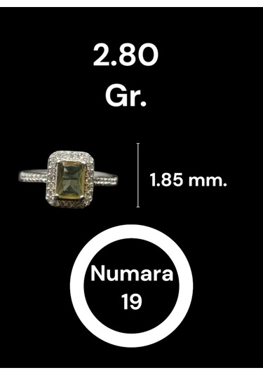 Baget Kesim Zultanit Taşlı Gümüş Yüzük - 925 Ayar Renk Değiştiren Şık Tasarım Gümüş