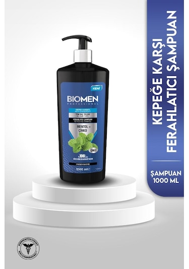 Biomen Mentol&Çinko Kepek Karşıtı Ferahlatıcı Şampuan 1 L