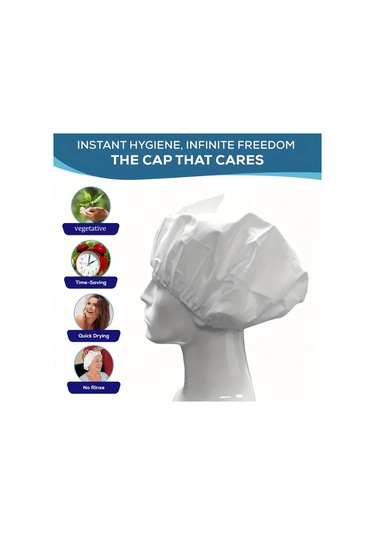 Willowhaven 4 Adet Rensiz Duş Bone Şampuan: Su Kullanmadan Pratik Saç Yıkama Sistemi Makine Yapım Diğer