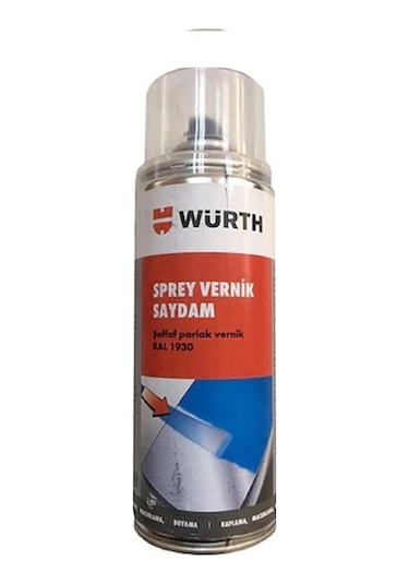 Würth Sprey Vernik Saydam 400 Ml Hızlı Kuruyan, Üstün Dayanıklı Saydam Vernik